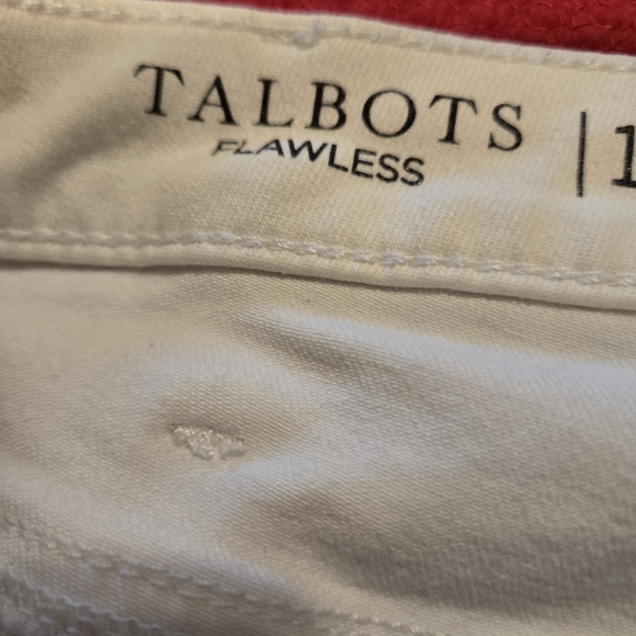 Talbots Women's 18 Eggshell White High Waist Jegging Crop 5 Pockets Modern Chic - Picture 10 of 16